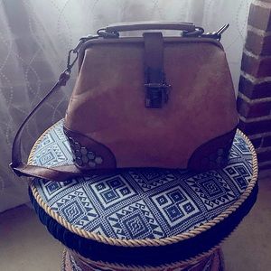 Rivet studded doctor bag